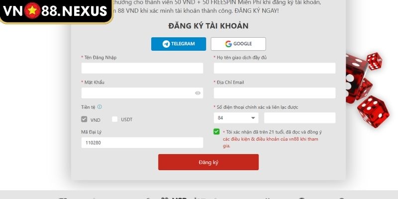 Quy định đăng ký tài khoản
