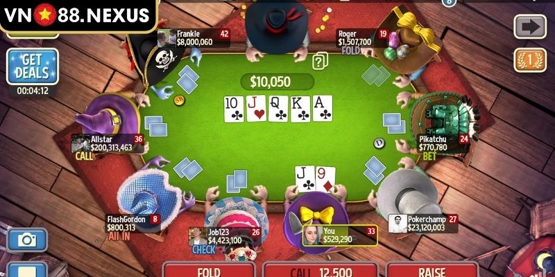 Chọn bet size Poker VN88 khi bet nhỏ